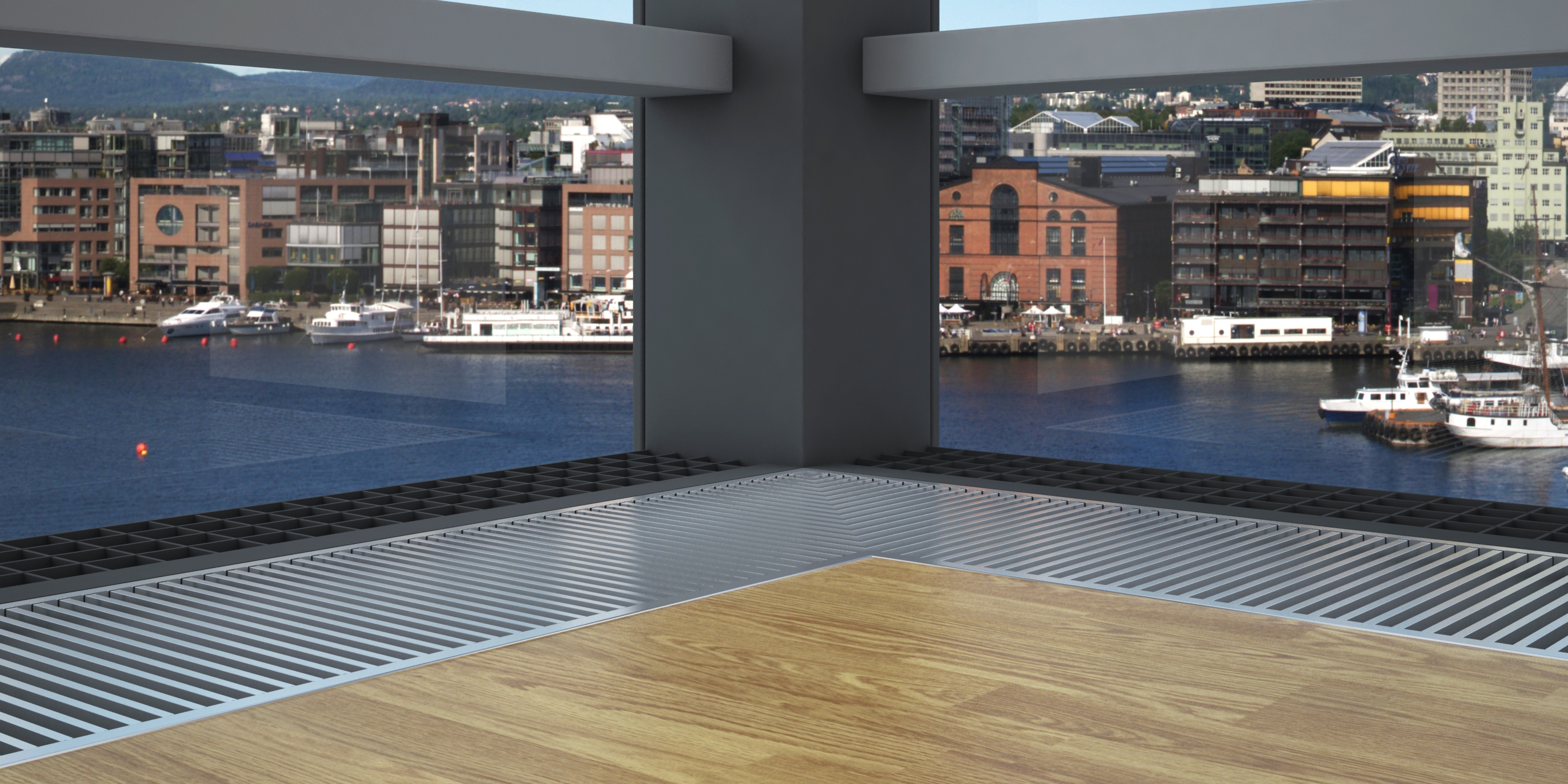 Внутрипольный конвектор в квартире